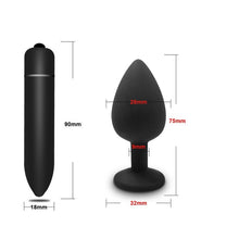 Load image into Gallery viewer, Soft Silicone Anal Butt Plug Prostate Massager Adult Gay Products Anal Plug Mini Erotic Bullet Vibrator Sex Toys for Women Men