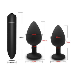 Soft Silicone Anal Butt Plug Prostate Massager Adult Gay Products Anal Plug Mini Erotic Bullet Vibrator Sex Toys for Women Men